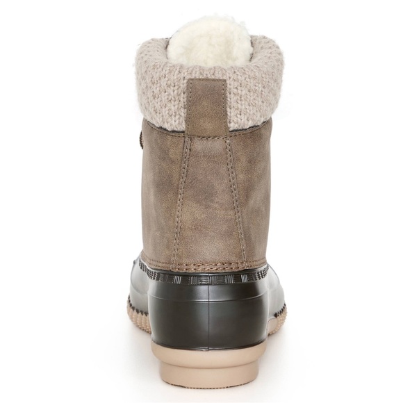 Cloudwalkers Lexi Sweater Trim Women’s Weather Boot Black & Tan 10W by Avenue - Picture 3 of 15